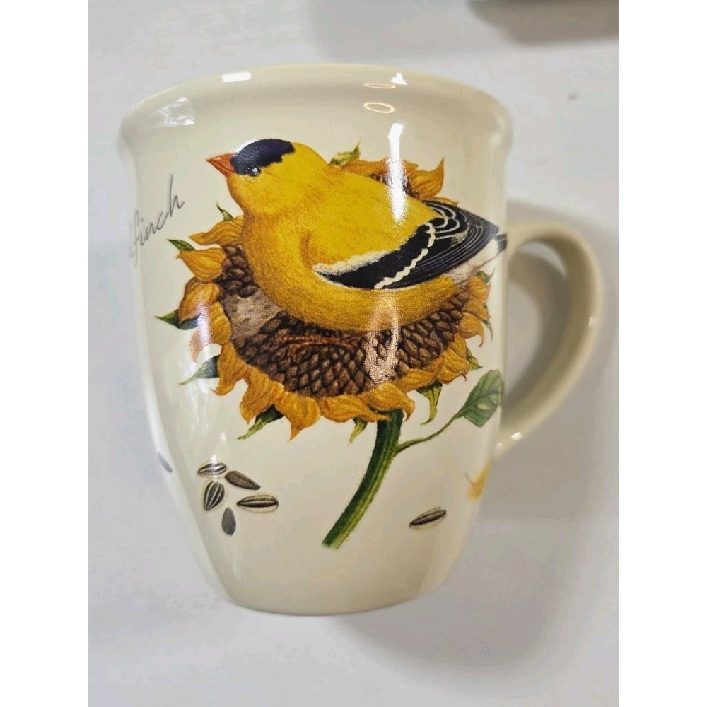 CJ Wildlife American Goldfinch Coffee Mug Ceramic Porcelain 12oz